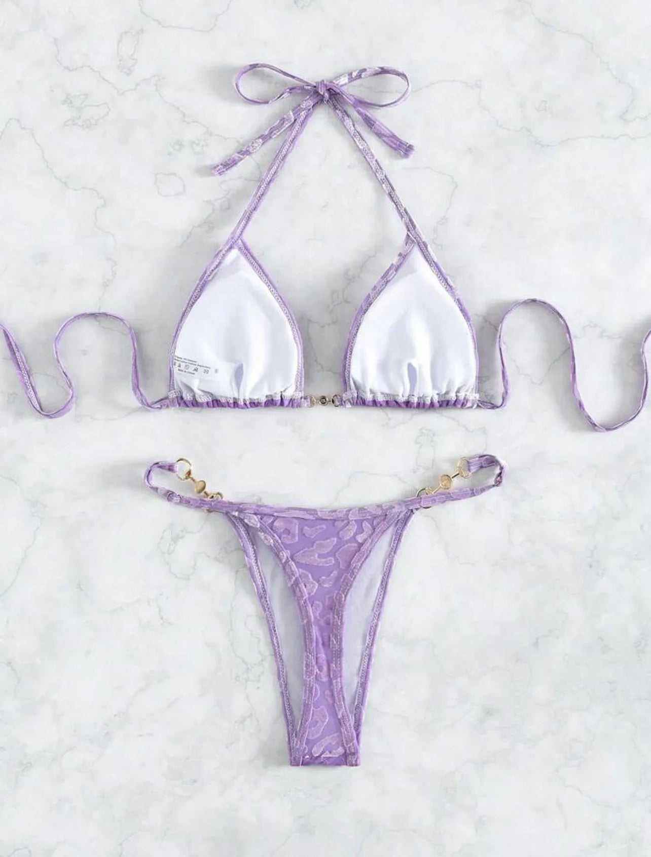 Women's Purple Leopard 2-Piece Bikini
