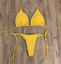 Women's Yellow 2-Piece String Bikini
