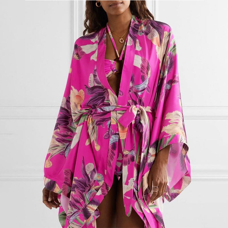 Pink Ditsy Floral 3 Piece Bikini Set
