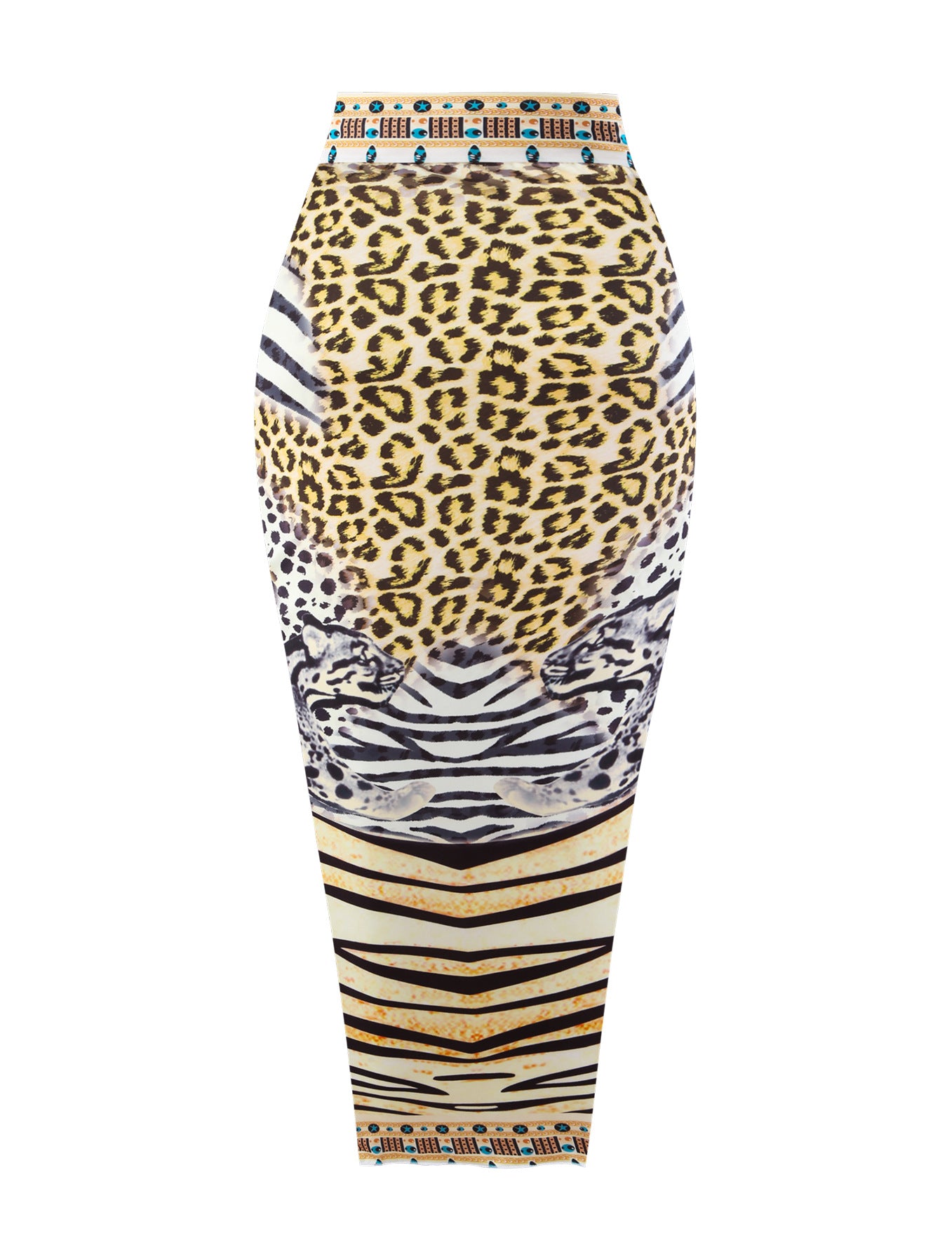 Leopard Print One-Piece Swimsuit Set
