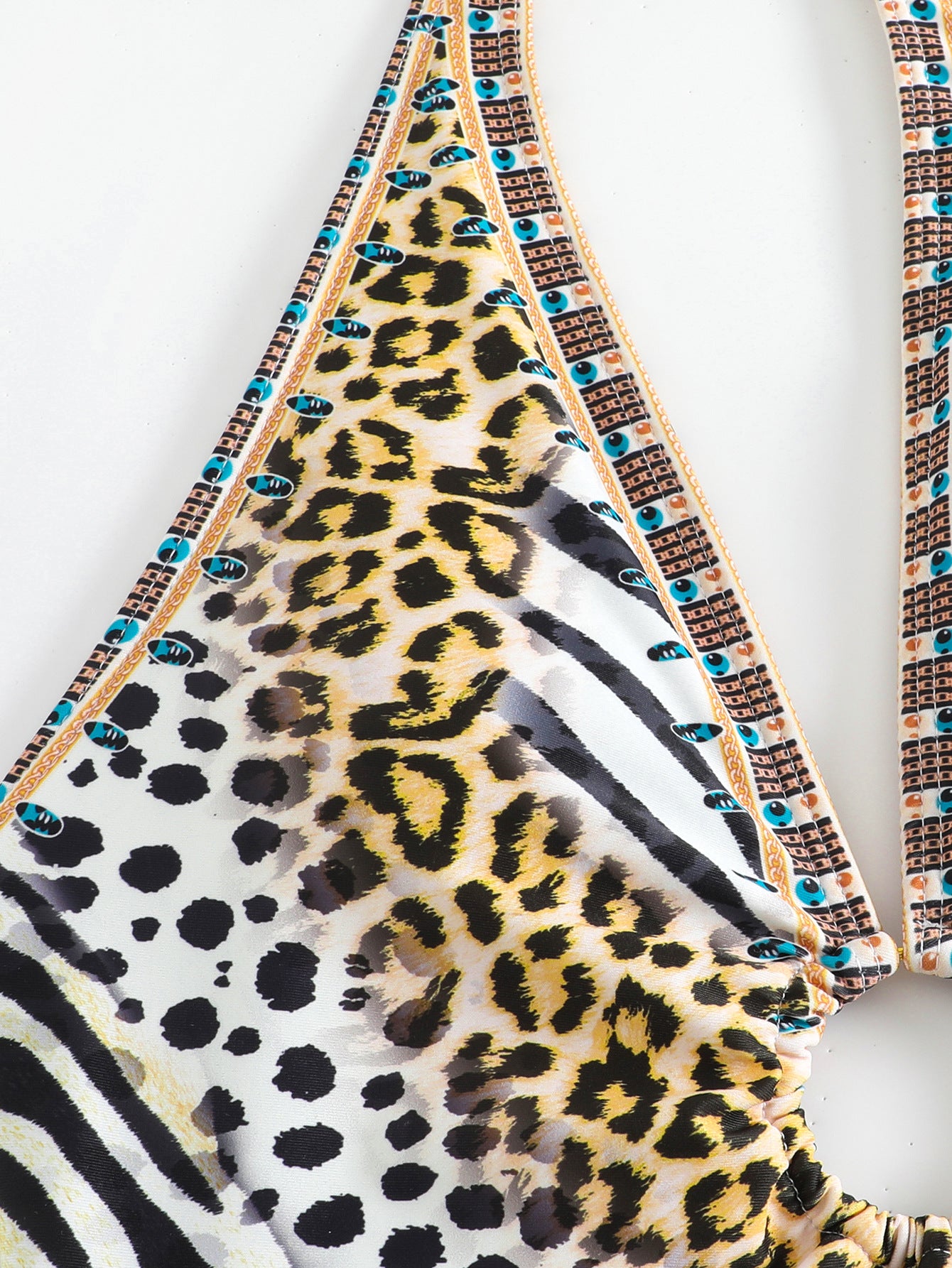 Leopard Print One-Piece Swimsuit Set