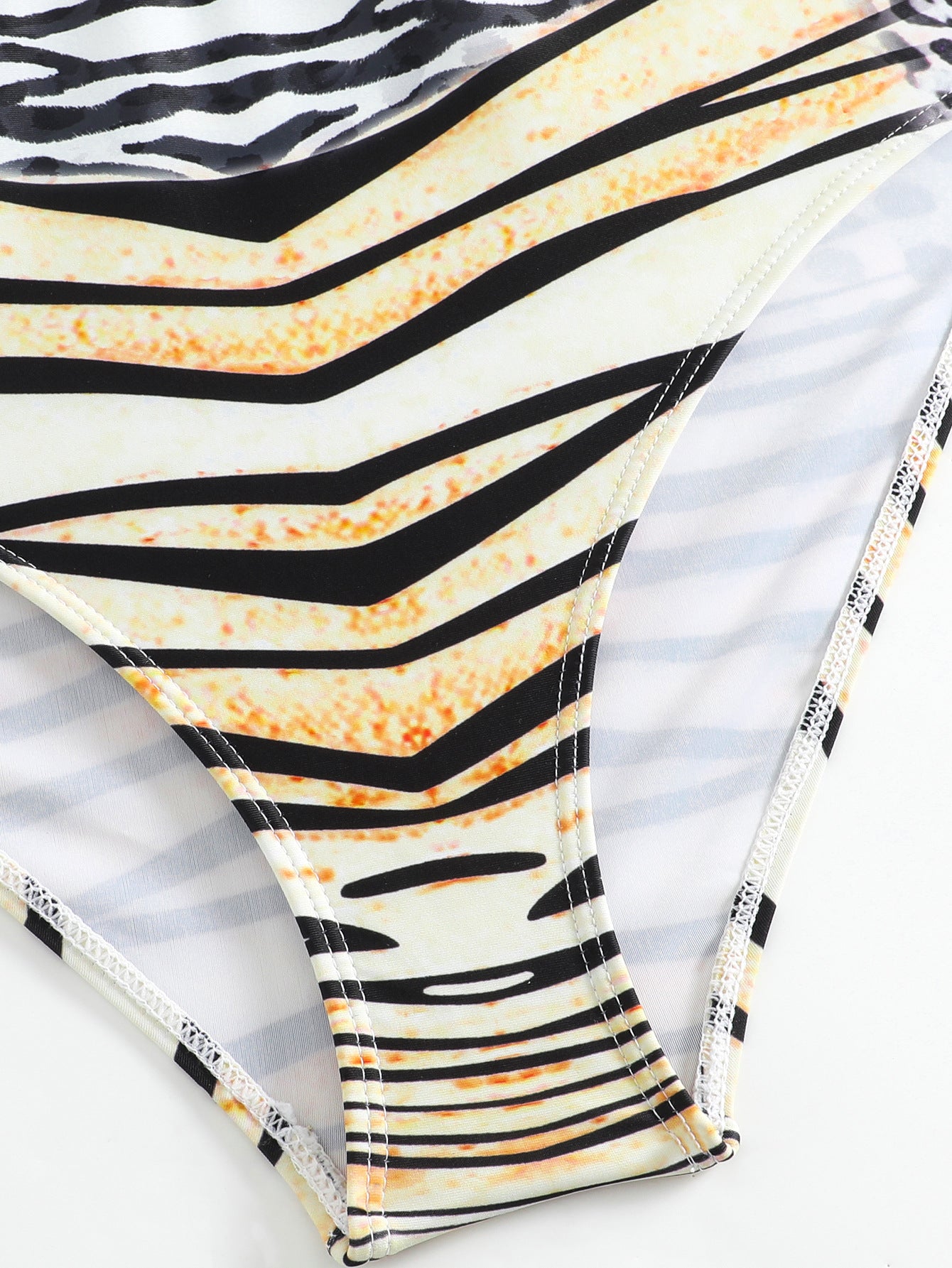 Leopard Print One-Piece Swimsuit Set