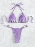 Women's Purple Leopard 2-Piece Bikini