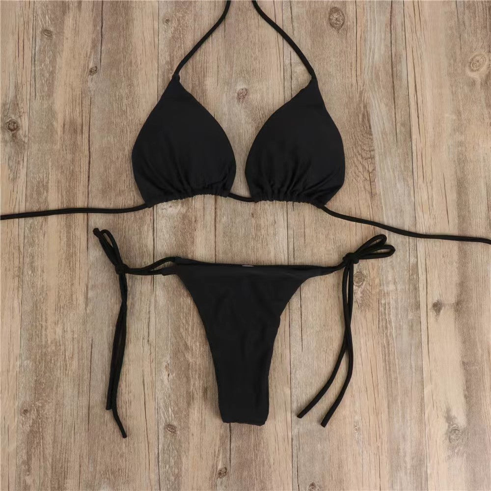 Black Skimpy String Bikini