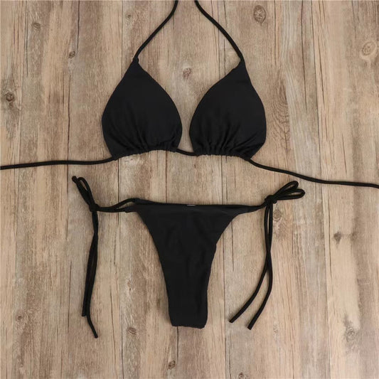 Black Skimpy String Bikini
