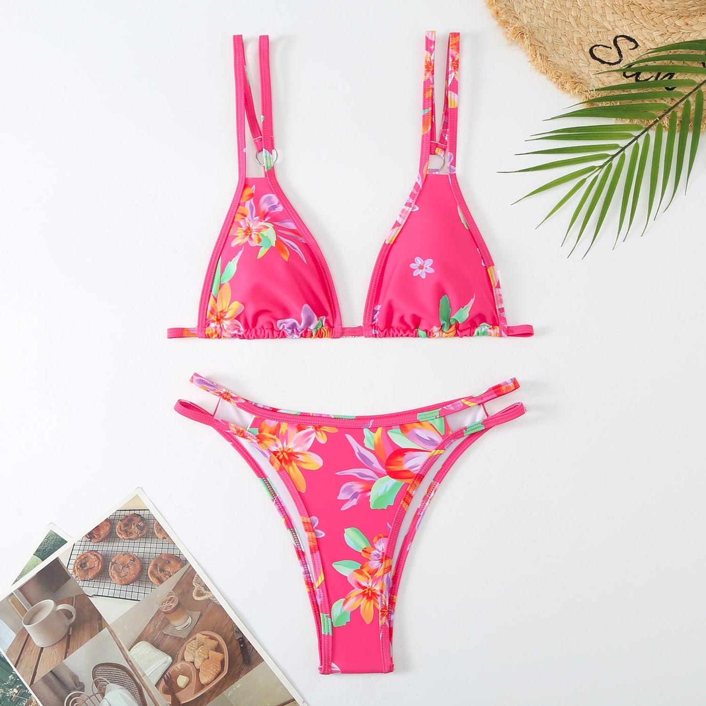 Women's Ditsy Pink Floral 2 Piece Bikini