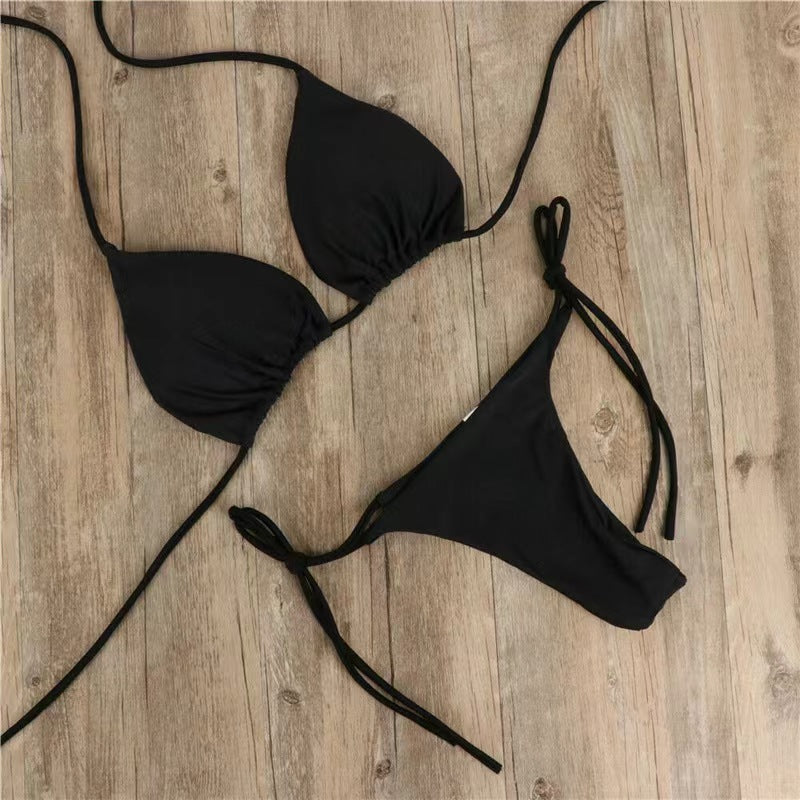 Black Skimpy String Bikini