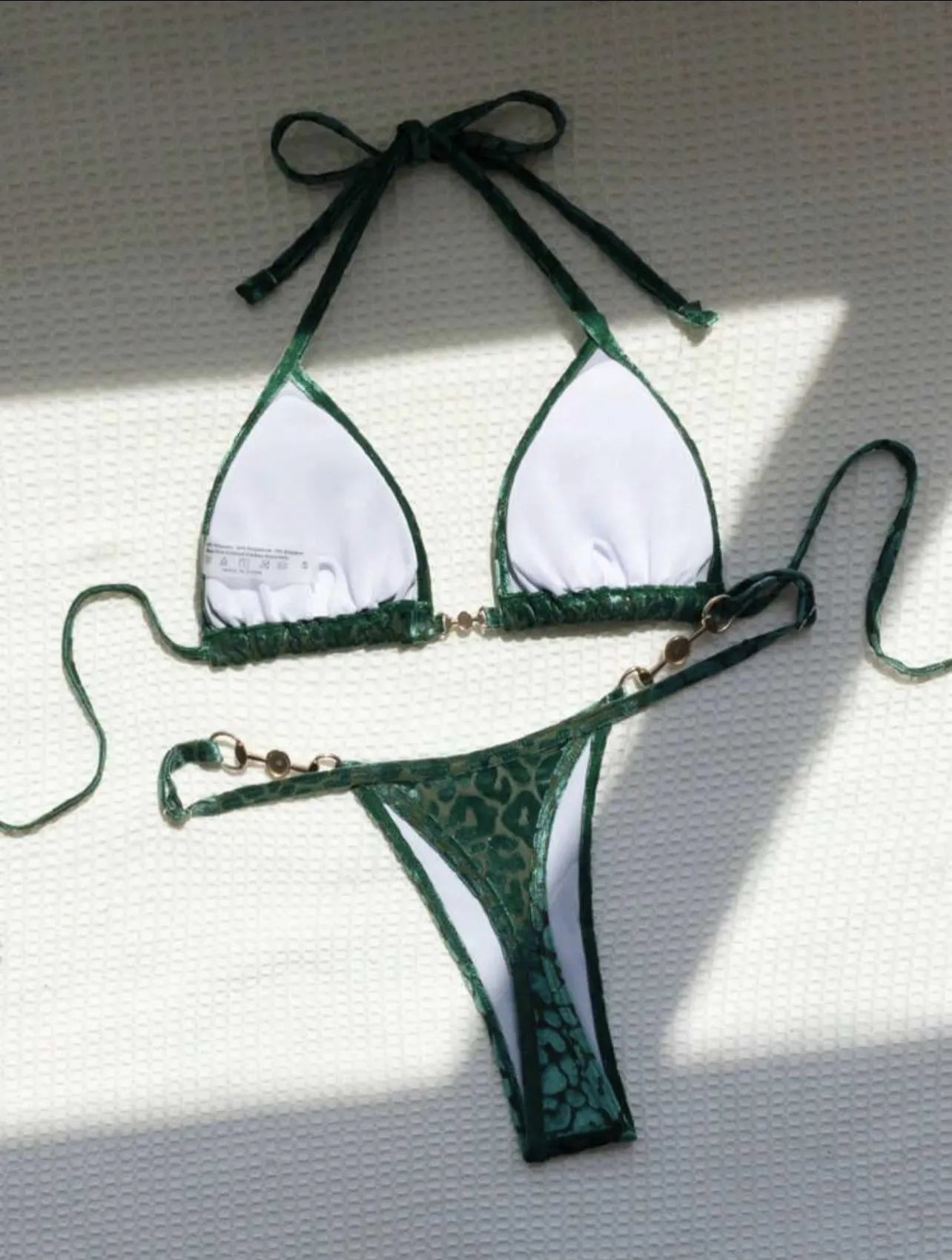 Women's Green Leopard 2-Piece Bikini