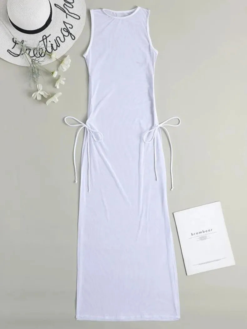 White Mess Beach Cover-up
