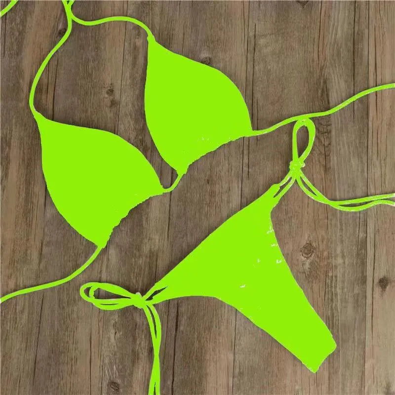 Women's Fluorescent Green 2-Piece Bikini