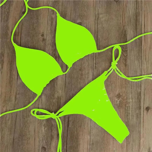 Women's Fluorescent Green 2-Piece Bikini