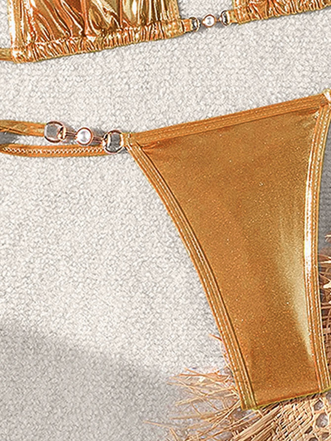 Gold Metallic 2-Piece Bikini