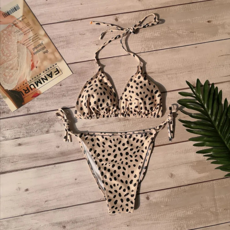 Animal Print String Bikini
