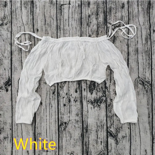 White Sheer Blouse Cover-up